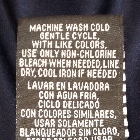 LESLIE FAY Dress, 10, Navy/White Polka Dots, Sleeveless/Collar, Side Zip - Picture 12 of 13